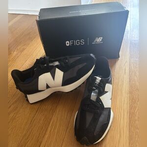 New Balance 327 FIGS Black and White Retro